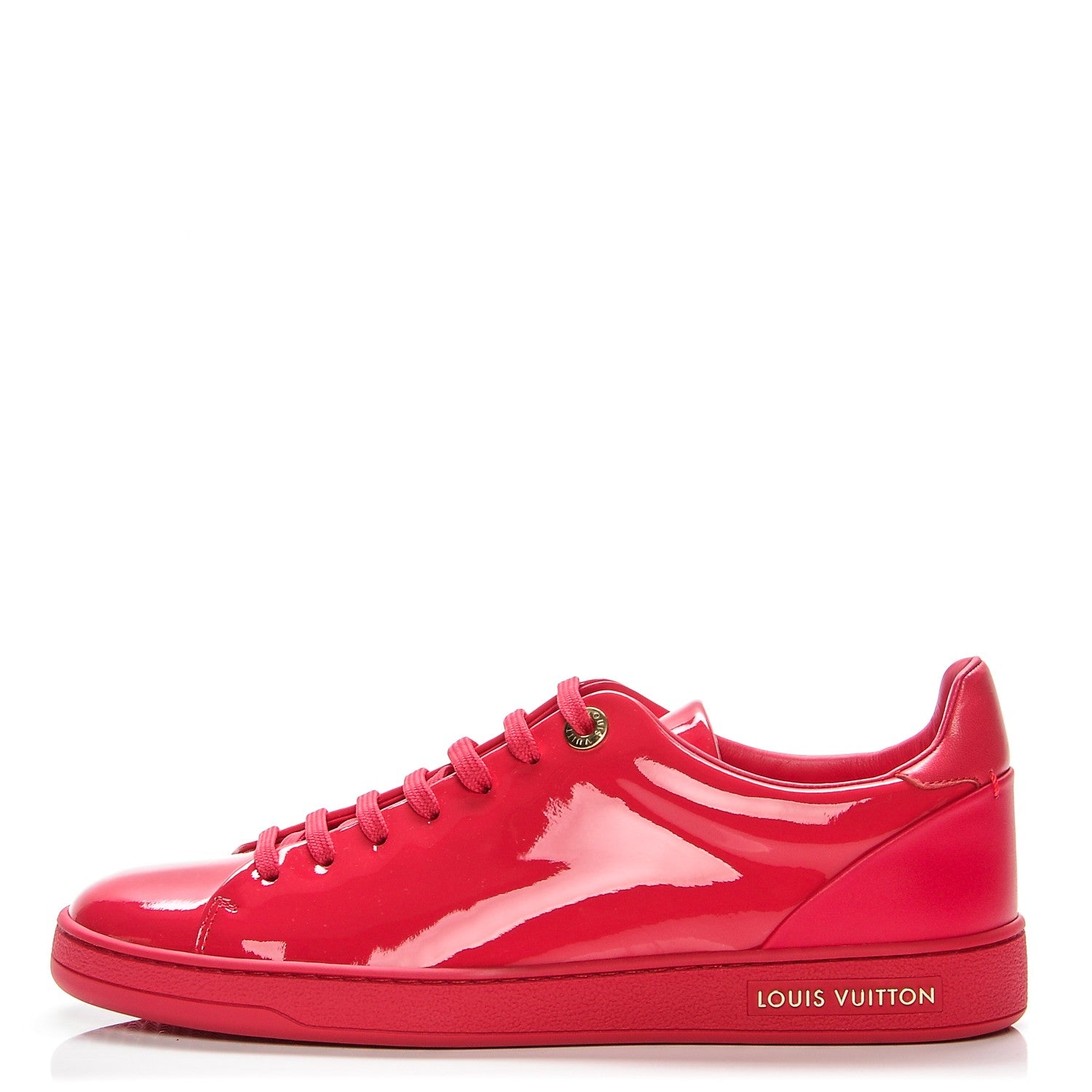 Louis Vuitton Patent Calfskin Frontrow Sneakers 37.5 Framboise 1 of 8