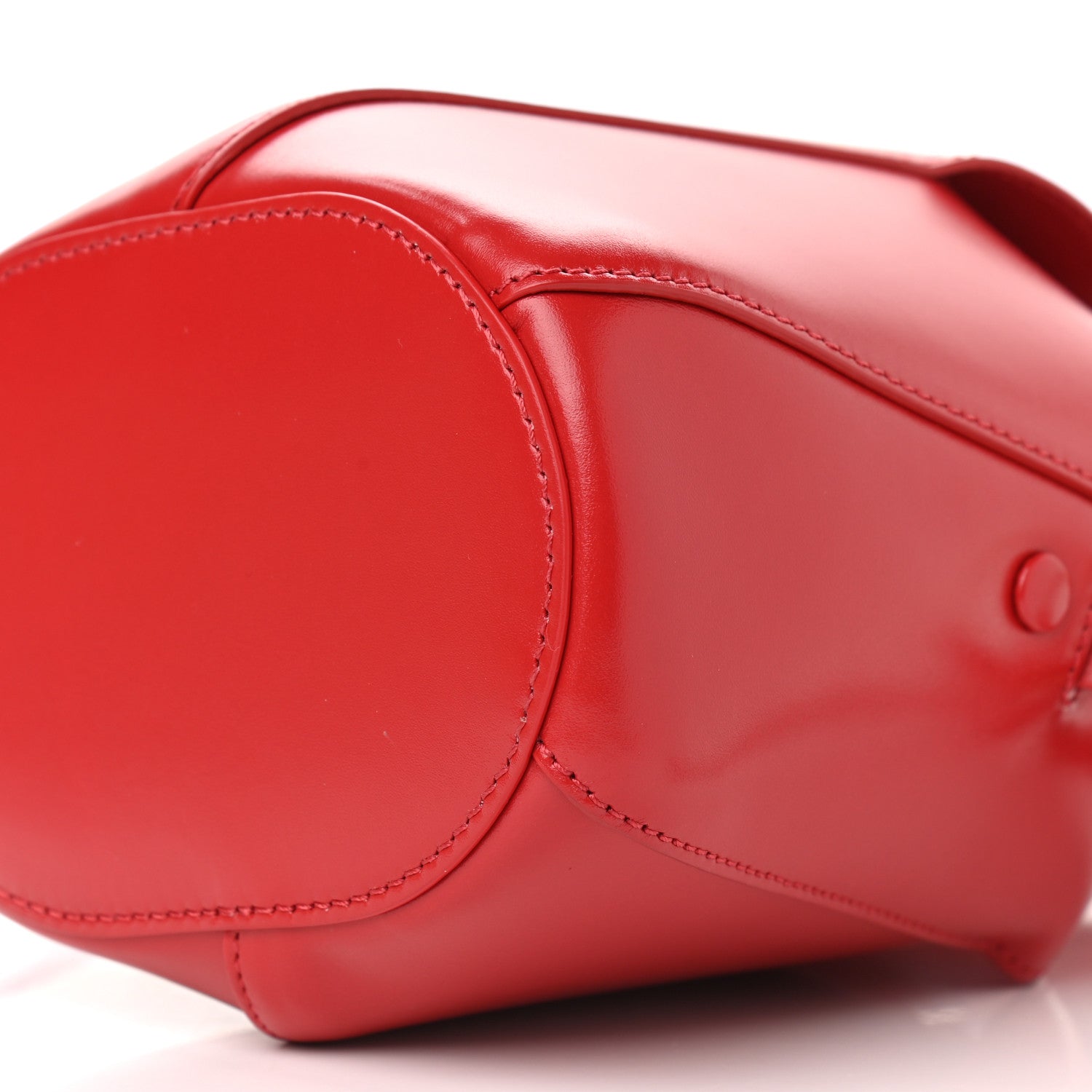 Chloe Smooth Calfskin Mini Tulip Bucket Bag Red 6 of 10