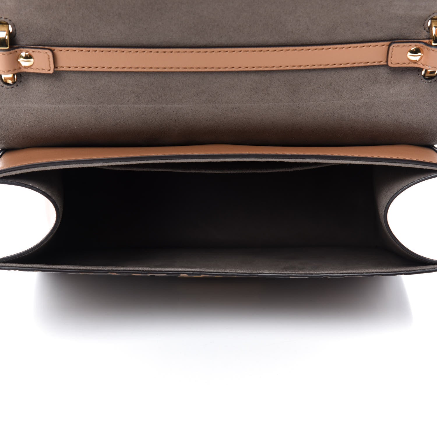 Fendi Vitello Century F is Fendi FF Embossed Kan I Shoulder Bag Orzo Tobacco 6 of 11