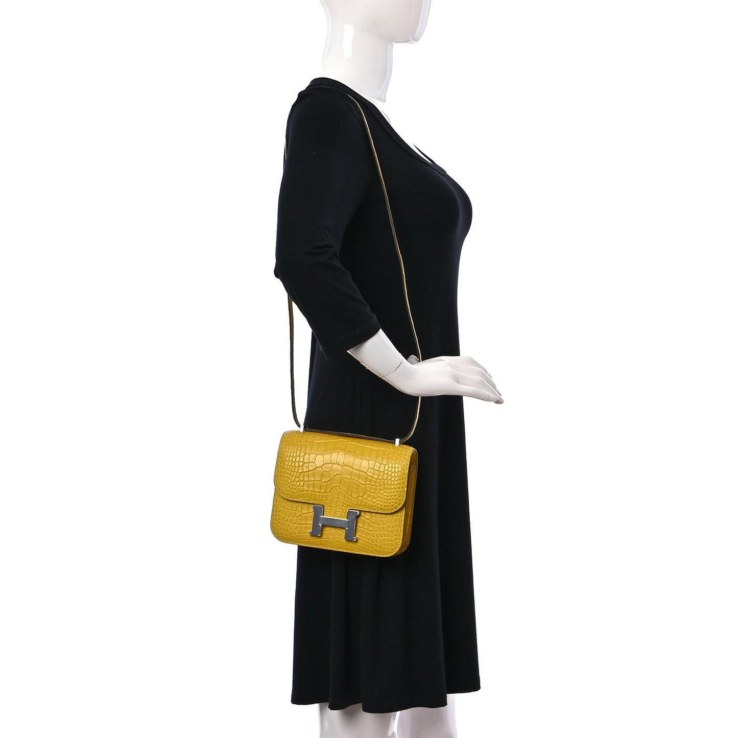 Matte Alligator Constance 24 Mimosa