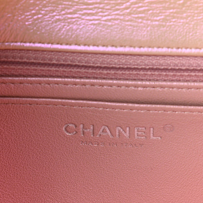 Chanel Iridescent Calfskin Quilted Mini Rectangular Flap Pink 6 of 12