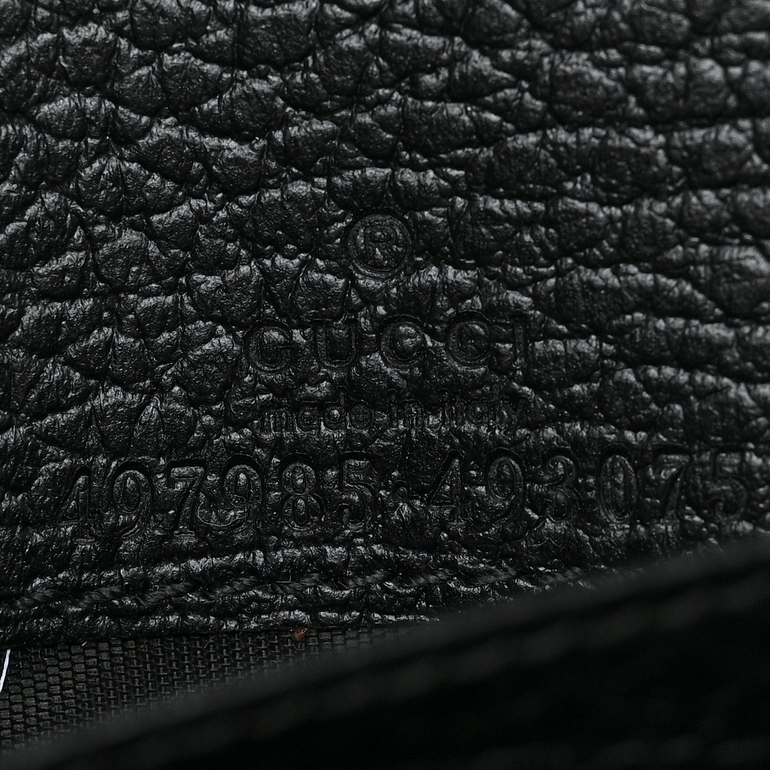 Gucci Dollar Calfskin Enamel Monochrome Mini GG Marmont Chain Wallet Black 6 of 9