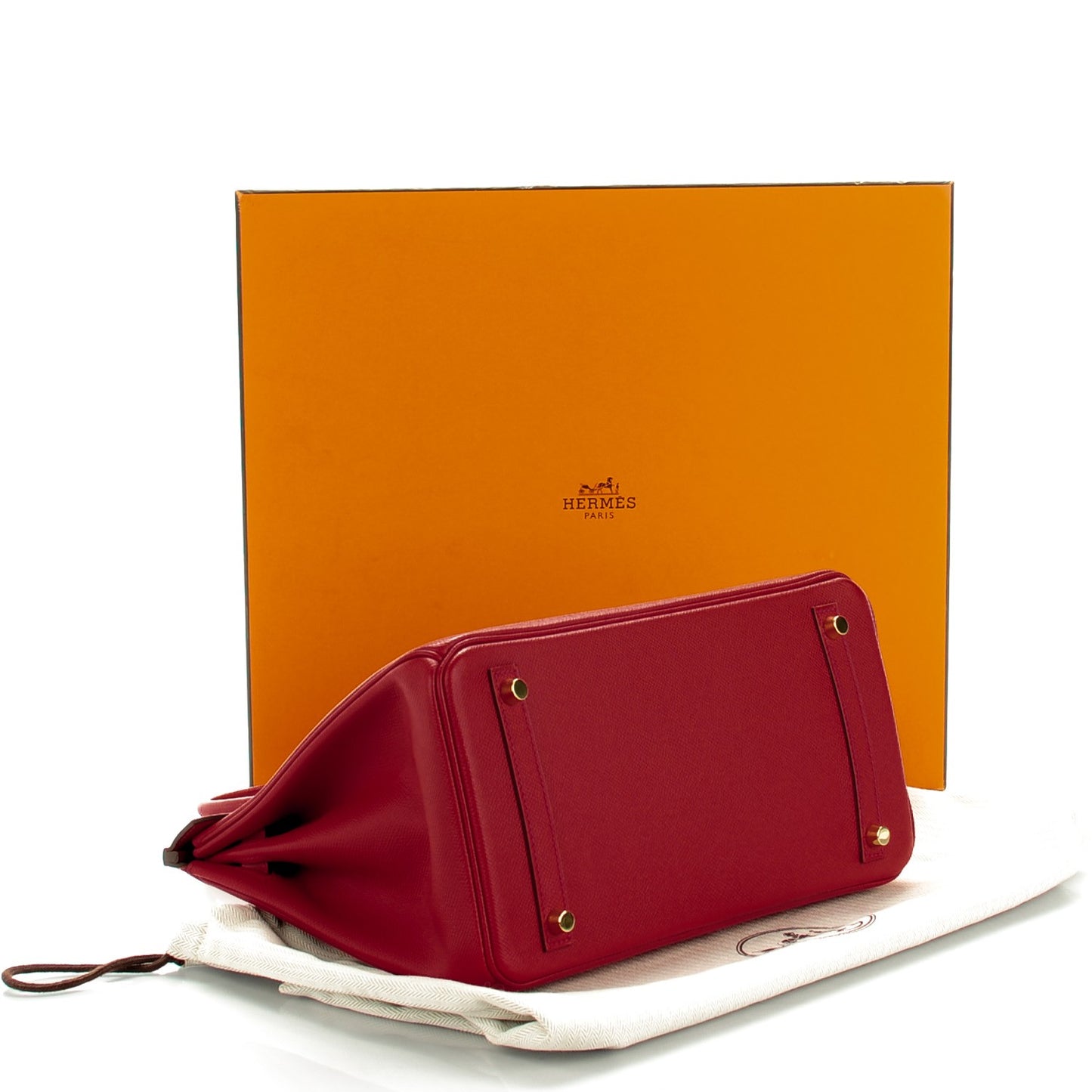 Epsom Birkin 30 Rouge Casaque
