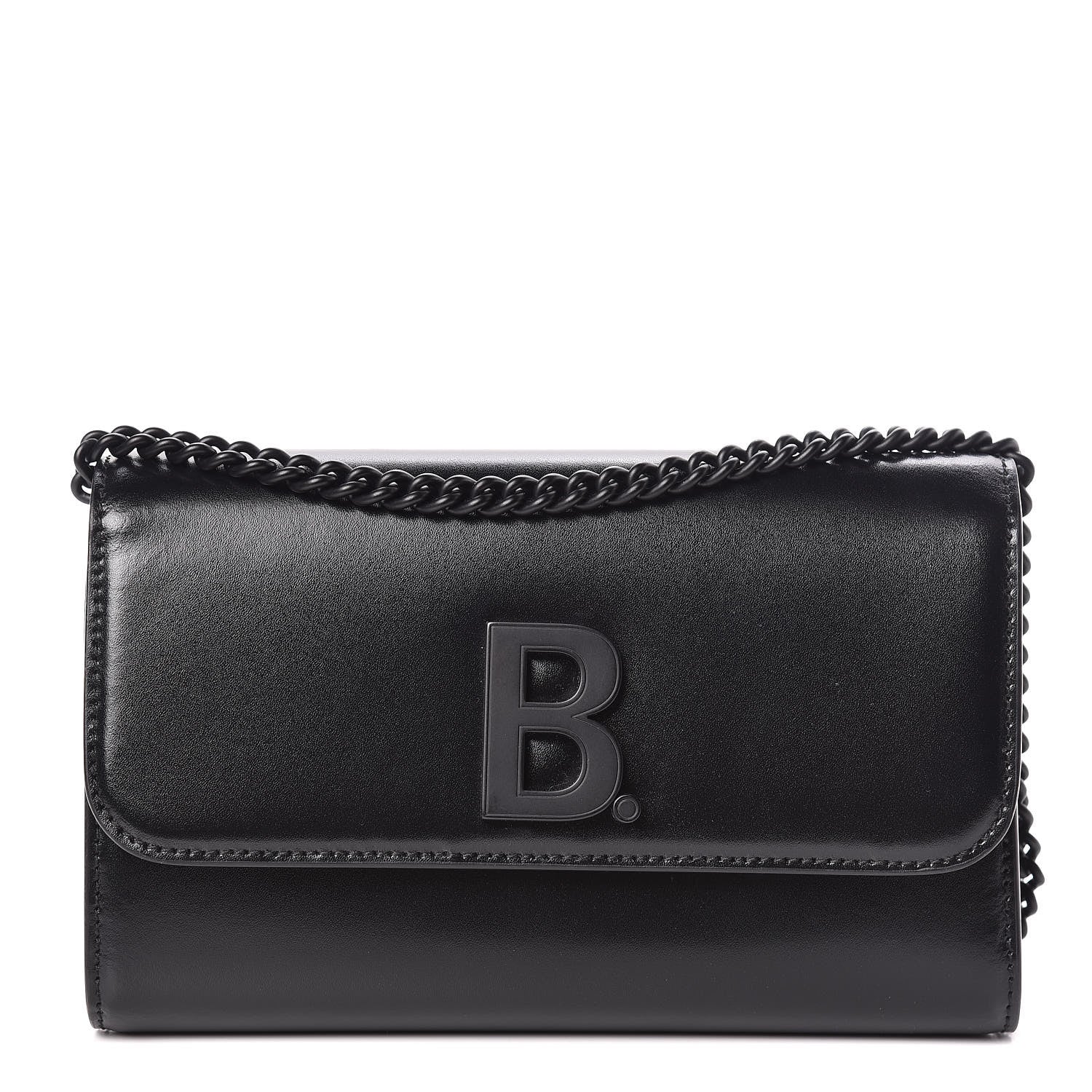 Balenciaga Smooth Calfskin B Wallet on Chain Black 1 of 12