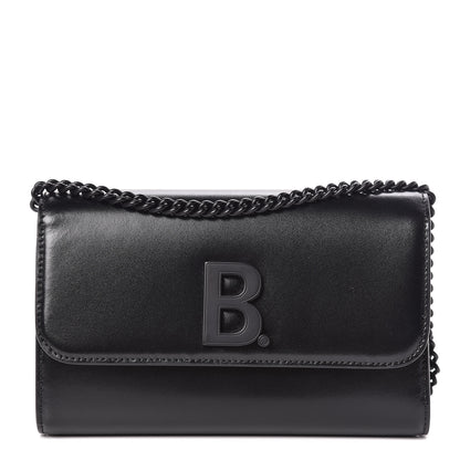 Balenciaga Smooth Calfskin B Wallet on Chain Black 1 of 12