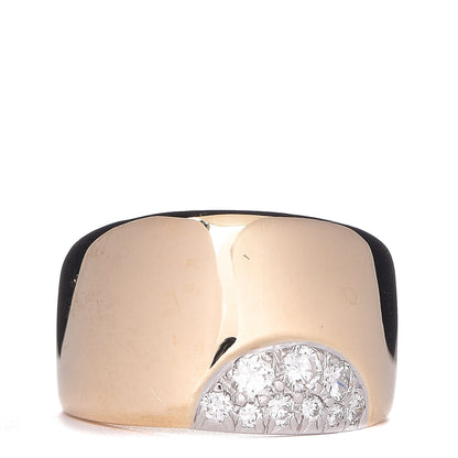 Tiffany 18K Yellow White Gold Diamond Band Ring 48 4.5 1 of 5