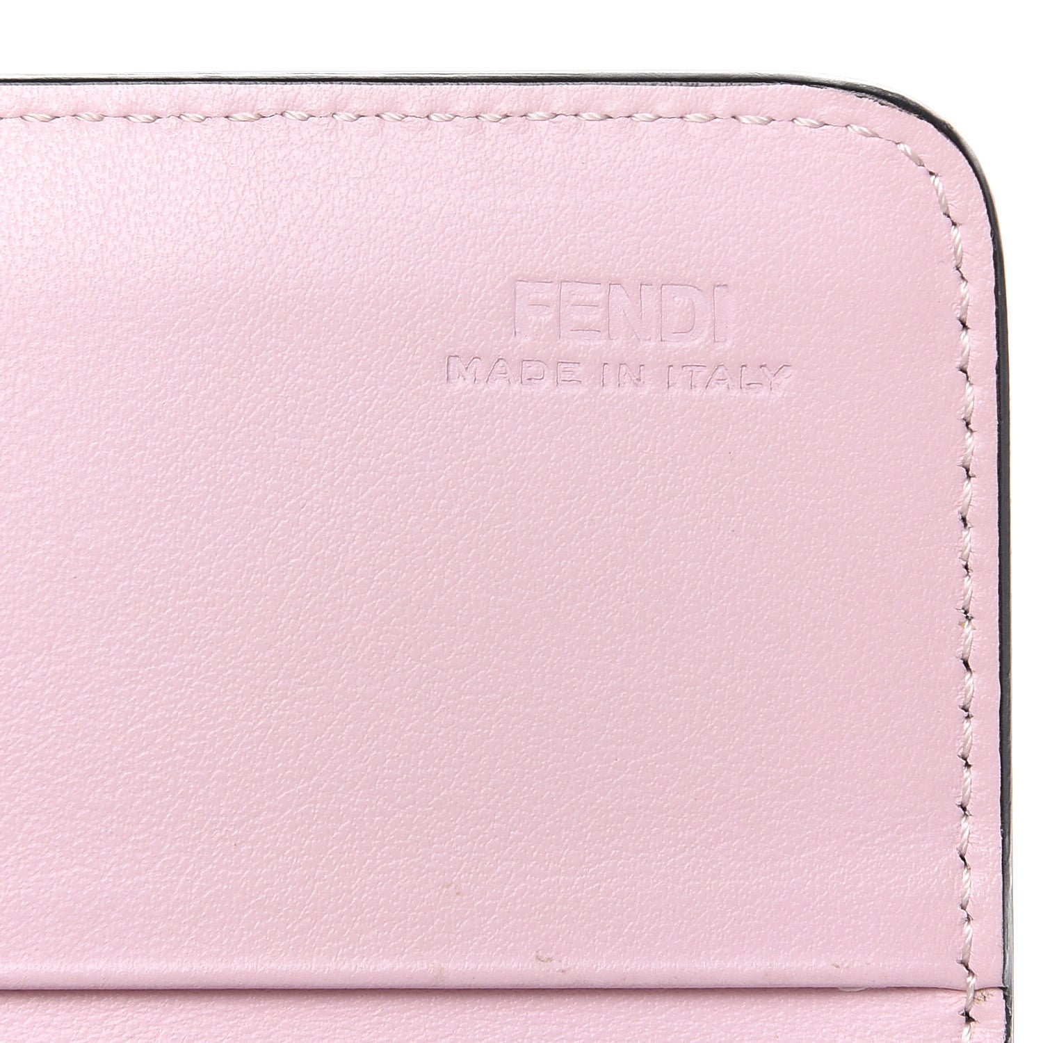 Fendi Calfskin Heart Studded Continental Wallet On Chain Black Red Peonia 6 of 11
