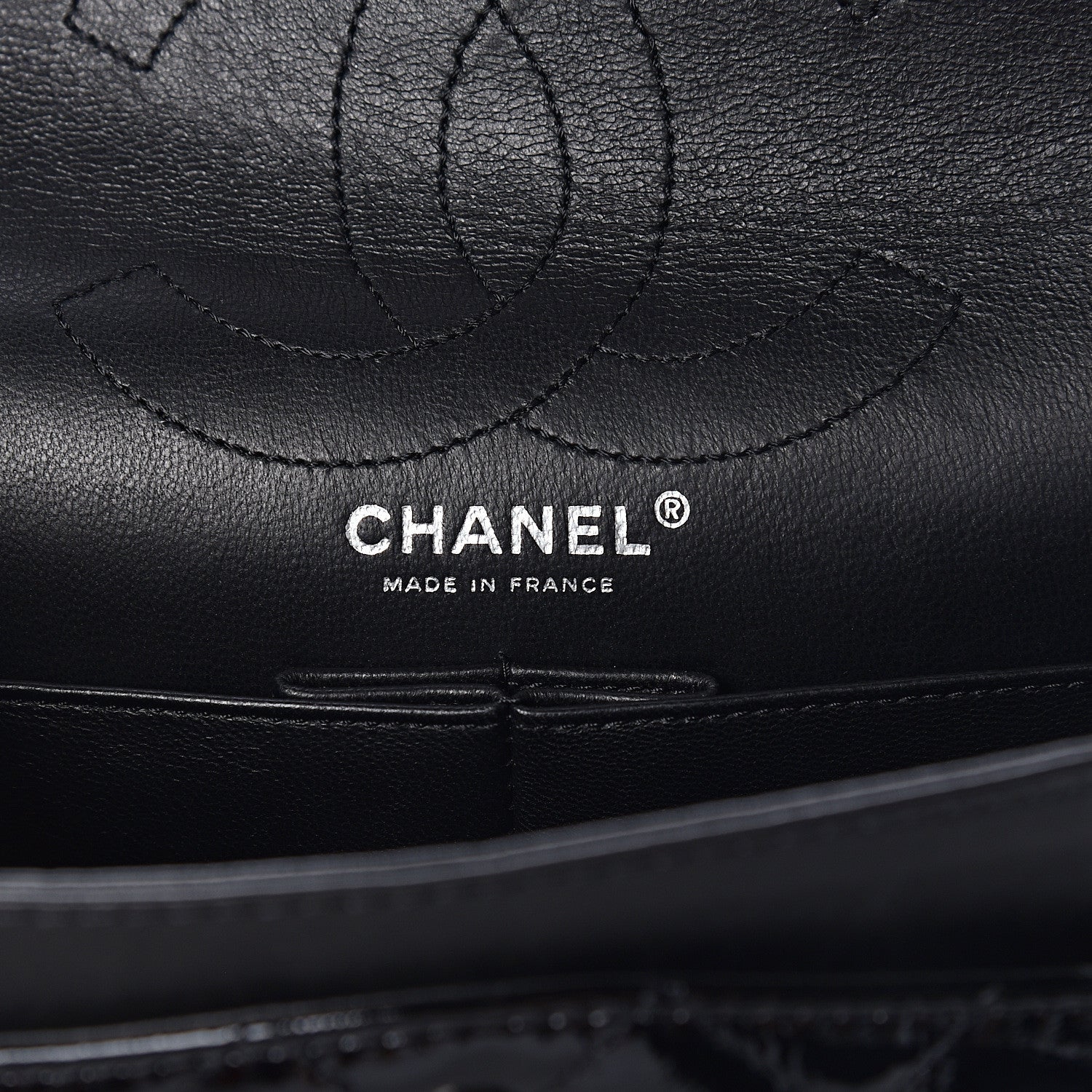 Chanel Distressed Patent Quilted 2.55 Reissue 226 Flap Black 6 of 14