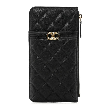 Chanel Caviar Quilted Boy iPhone Pouch Black 1 of 8