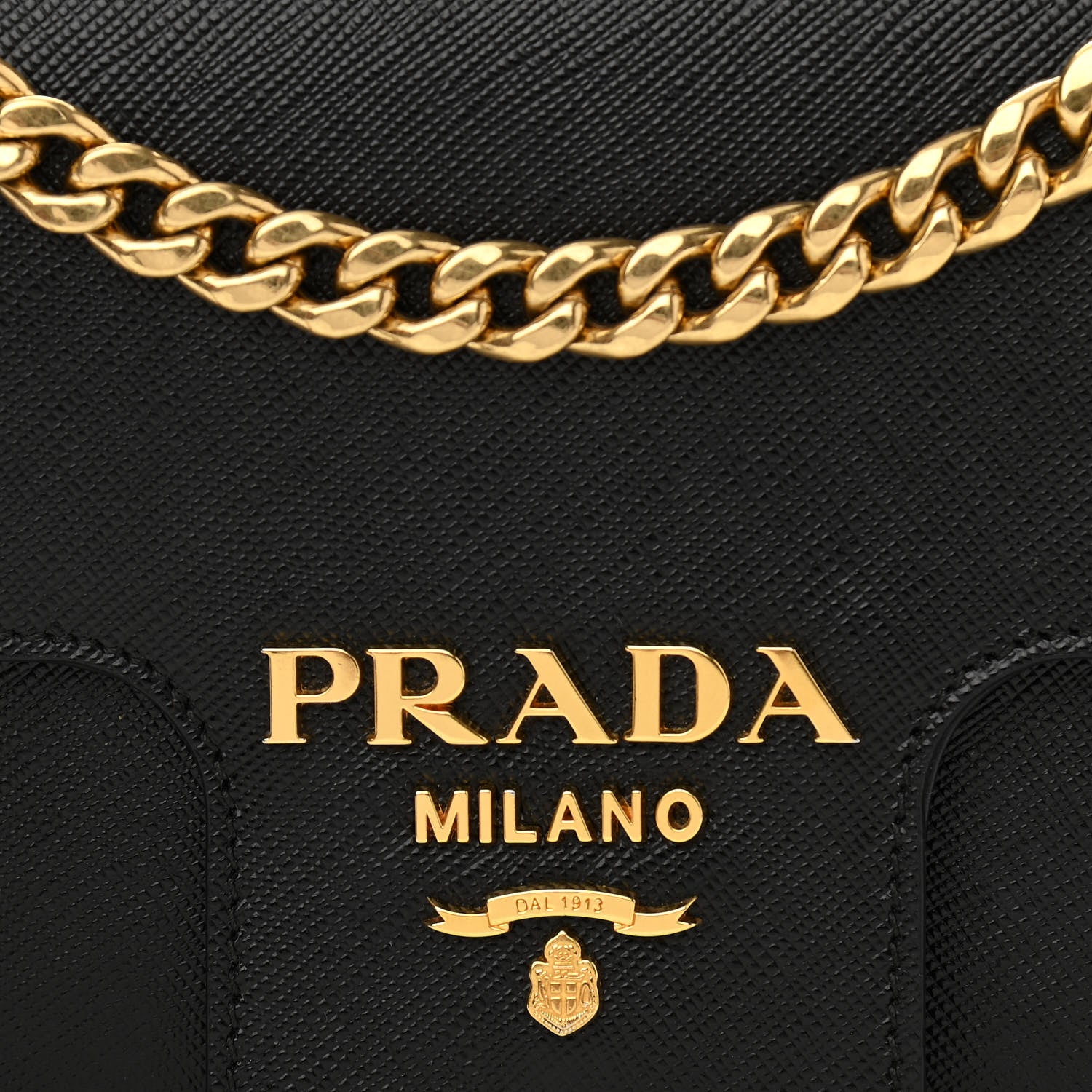Prada Saffiano Flap Shoulder Bag Black 8 of 10
