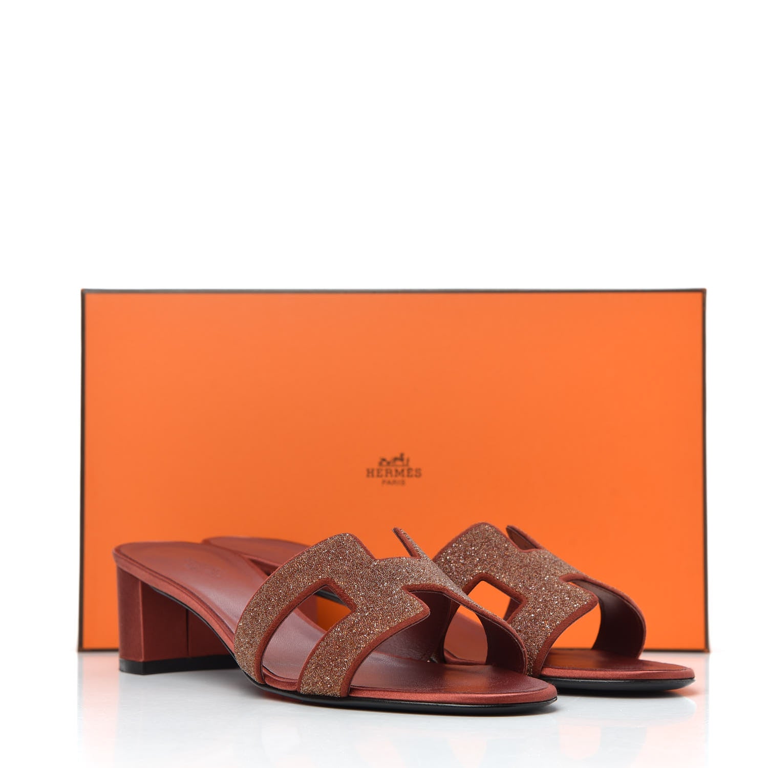 Hermes Suede Goatskin Crystal Powder Oasis Sandals 39 Rouge Tomette 14 of 14