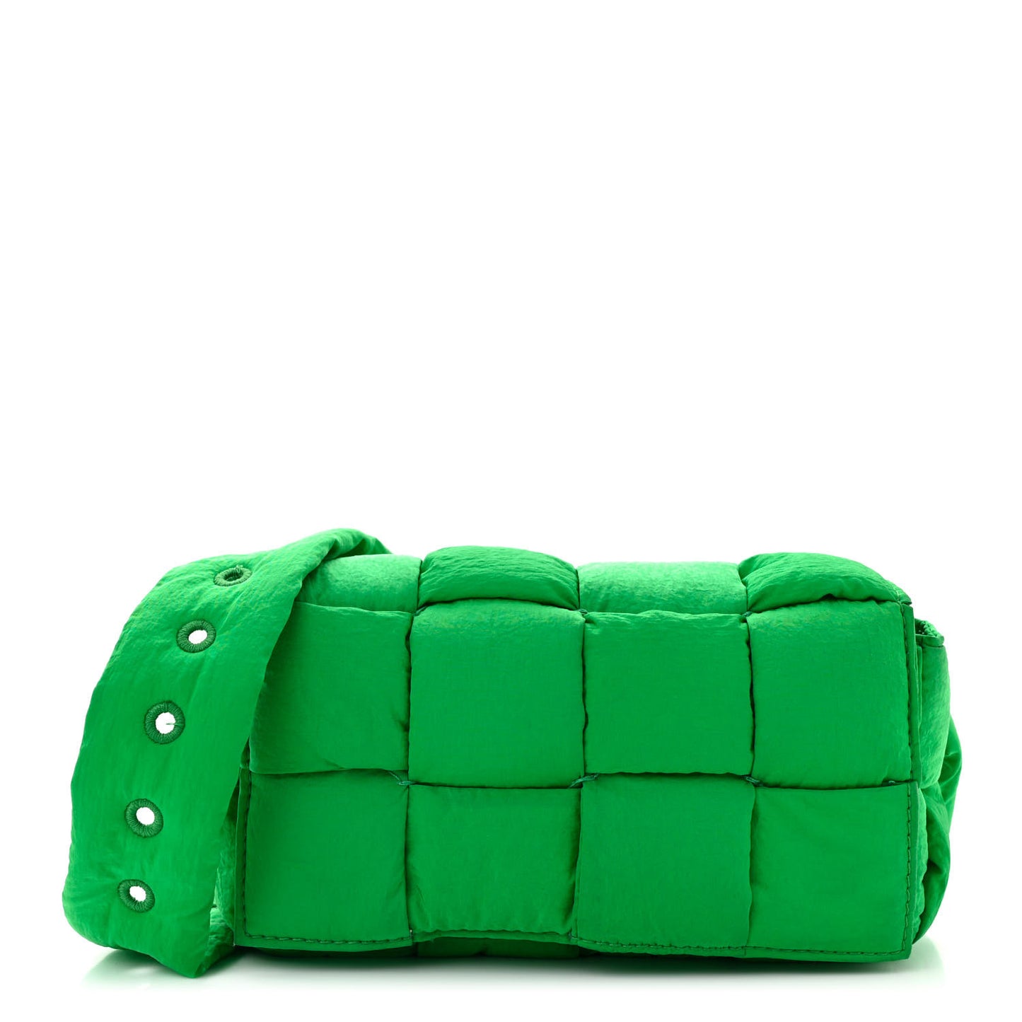 Nylon Intrecciato Padded Tech Mini Cassette Belt Bag Parakeet