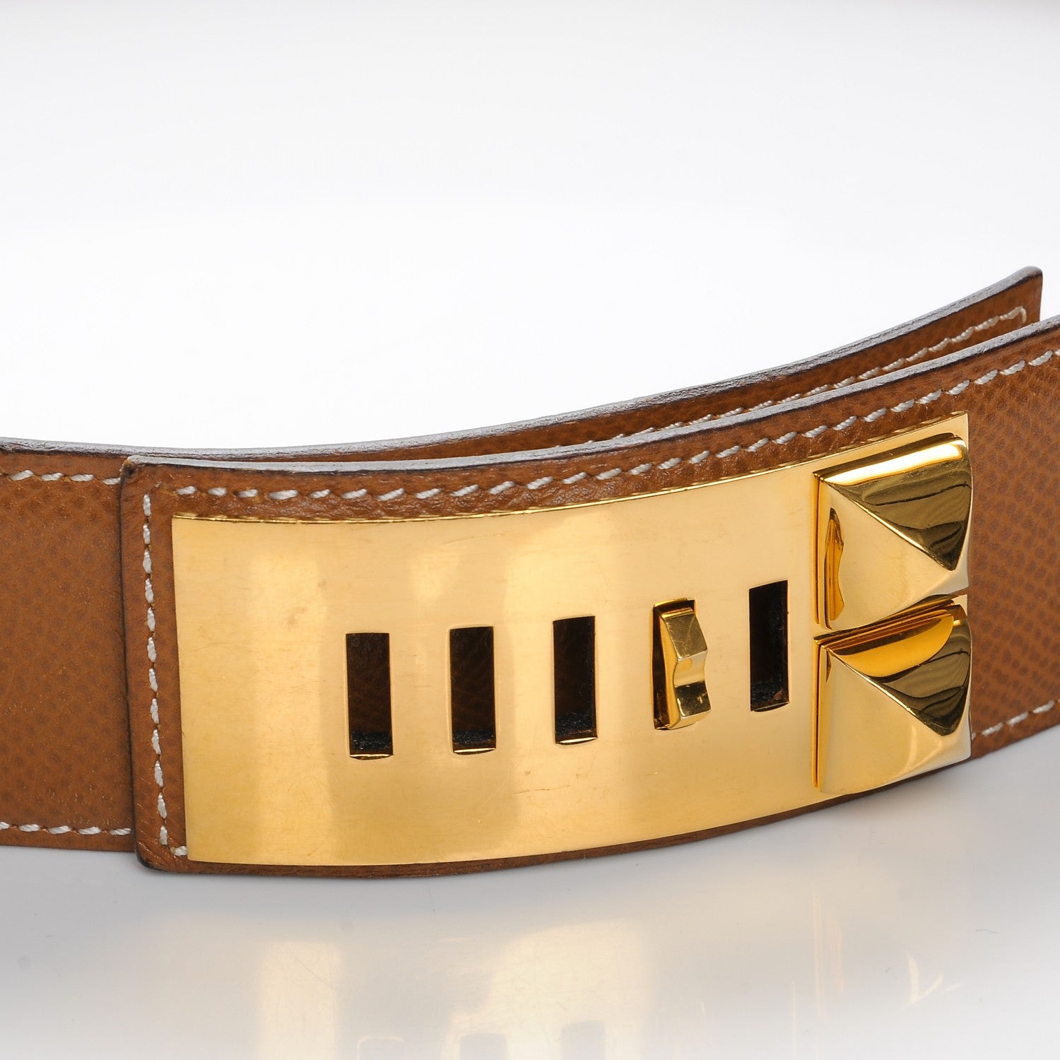 Hermes Courchevel Collier De Chien CDC Belt 70 Gold 8 of 9
