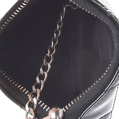 Chanel Patent Quilted Brilliant Key Holder Case Black 5 of 9