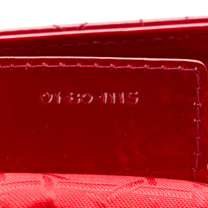 Christian Dior Patent Cannage Medium Lady Dior Red 7 of 10