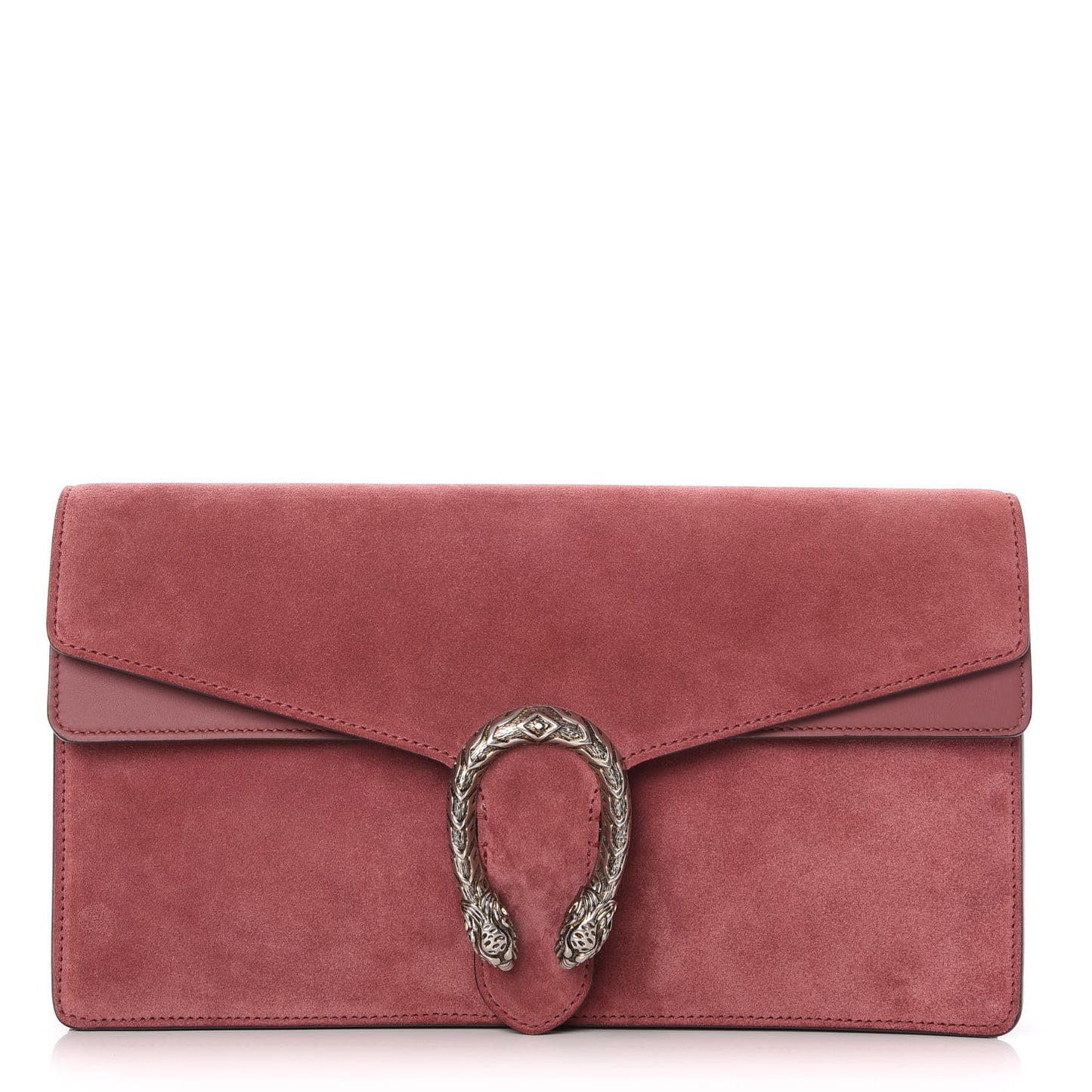 Suede Cudu Vitello Velvet Dionysus Clutch Dry Rose