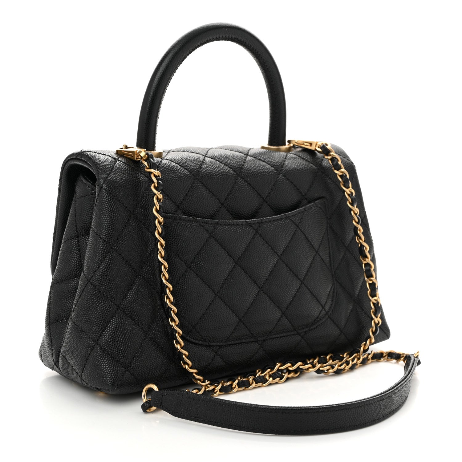 Chanel Caviar Quilted Mini Coco Handle Flap Black 3 of 10