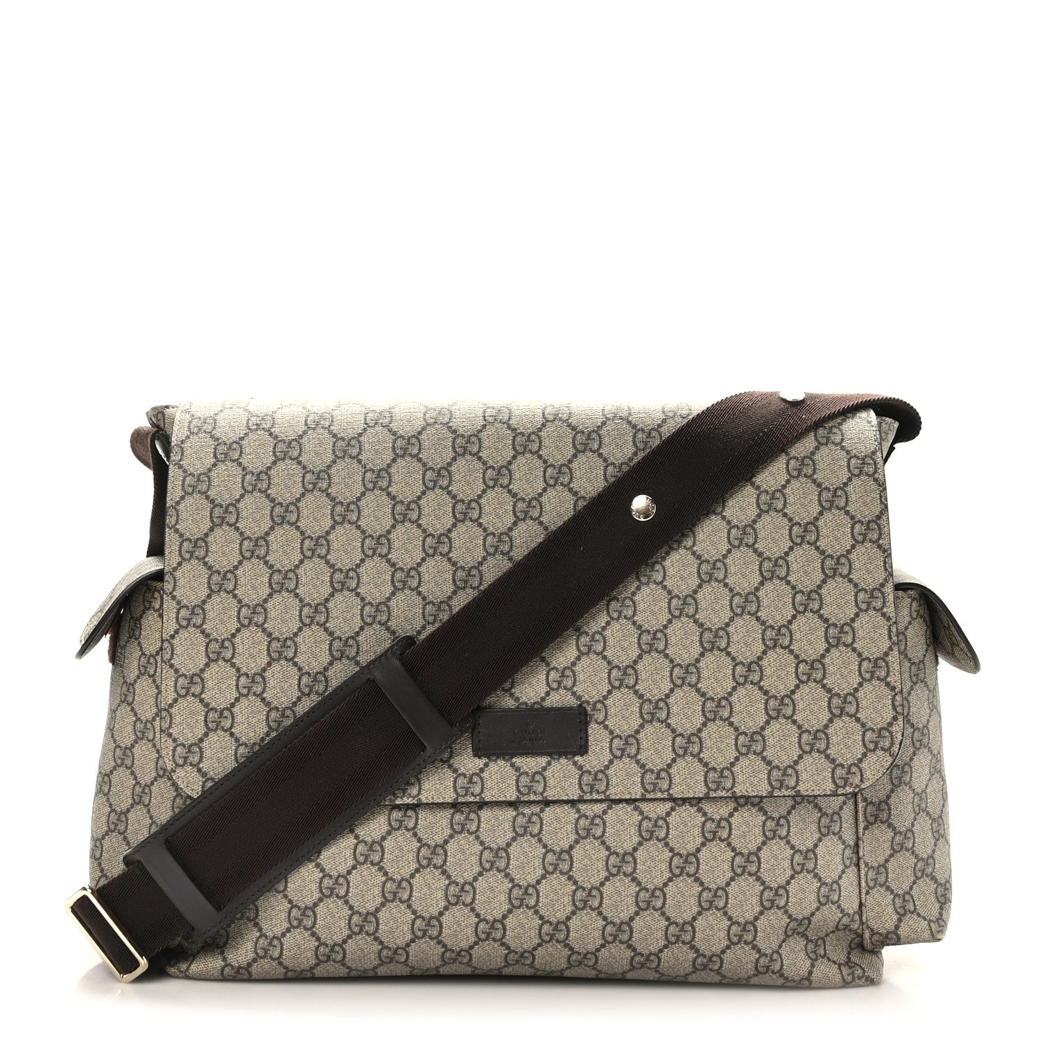 Gucci GG Plus Monogram Messenger Diaper Bag Dark Brown 1 of 9