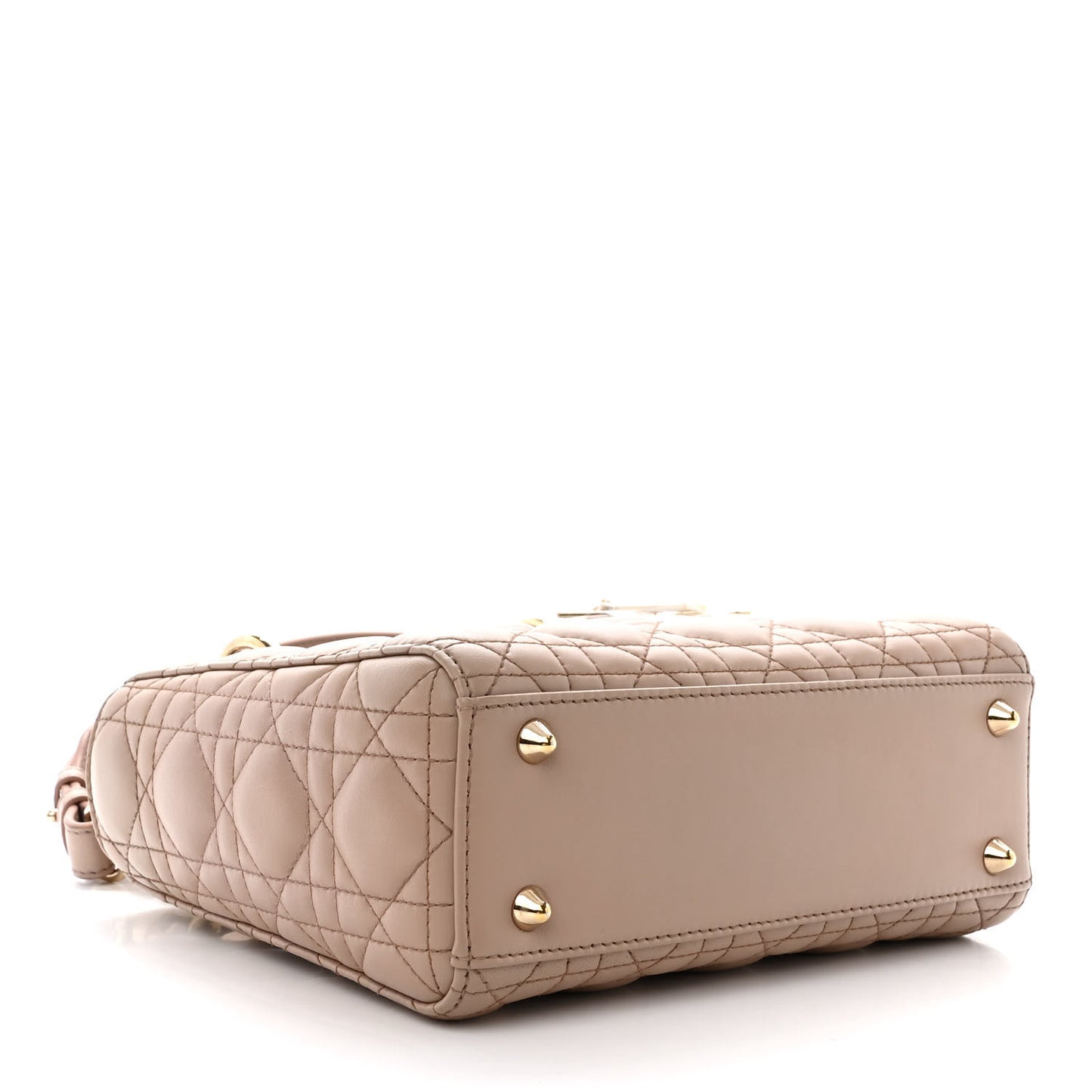 Lambskin Cannage Small Lucky Badges My Lady Dior Taupe