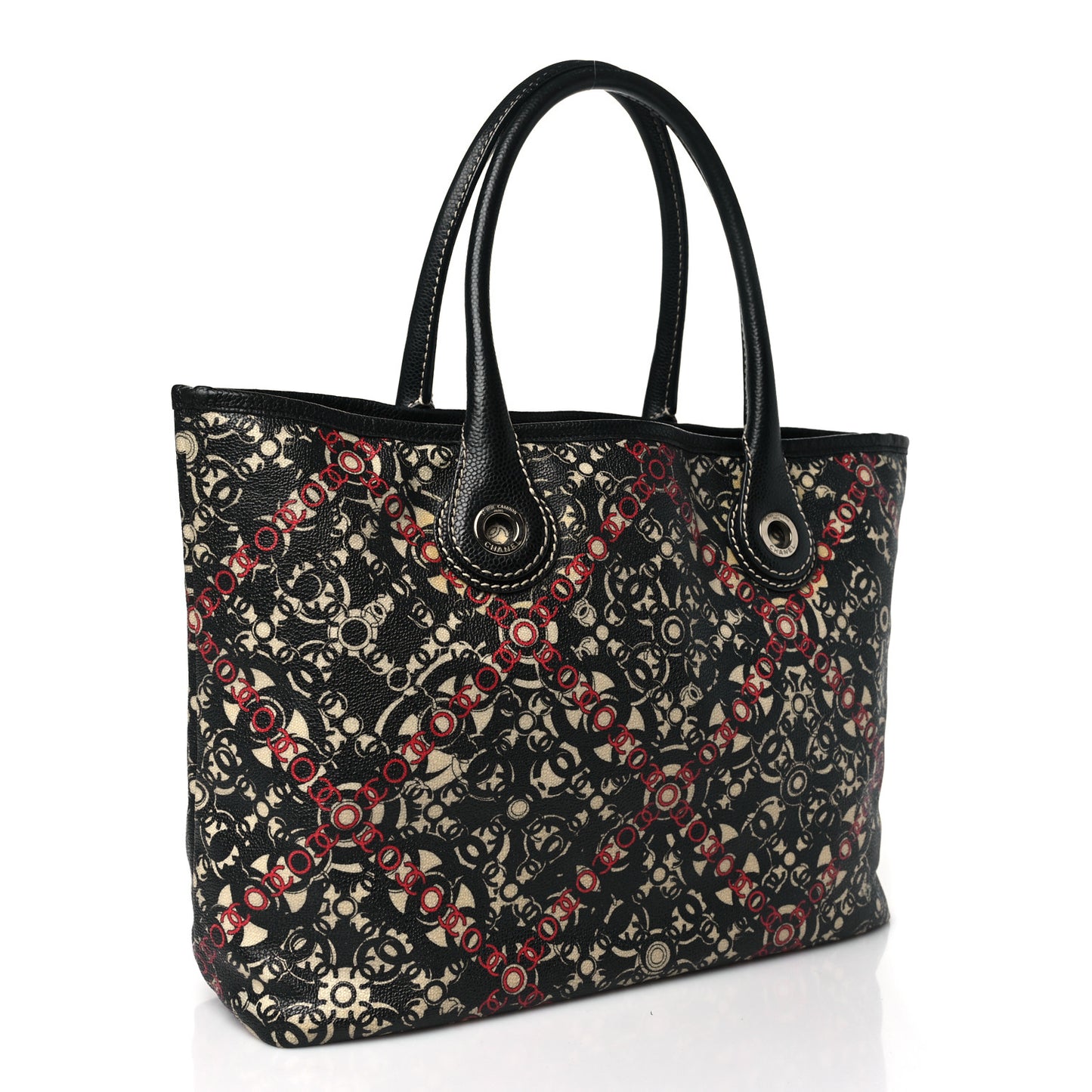 Coated Canvas Coco Small Tote Black