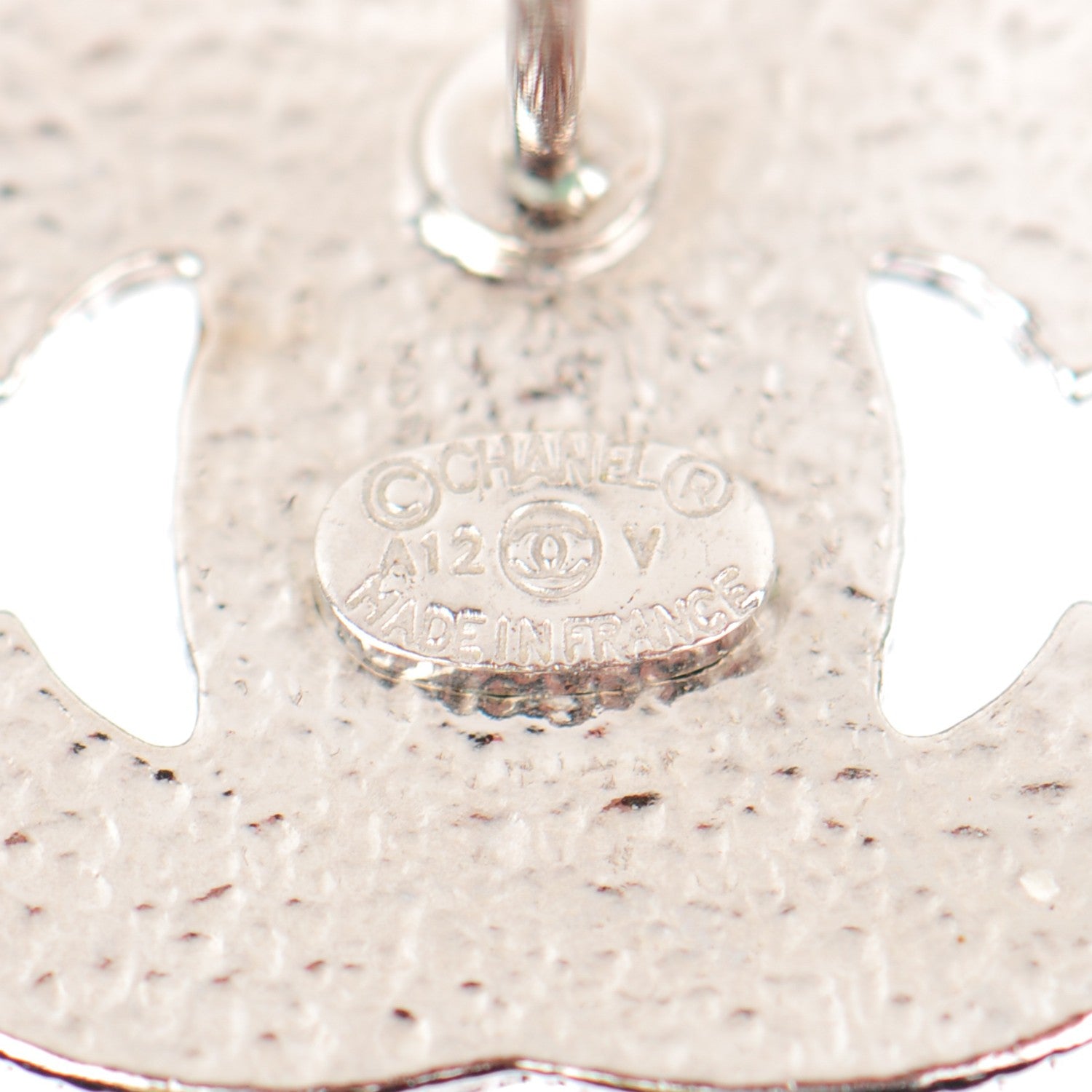 Chanel Crystal CC Earrings Silver 4 of 5