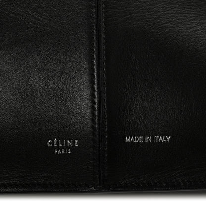 Celine Supple Natural Calfskin Vertical Tri-Fold Bag Black 6 of 13