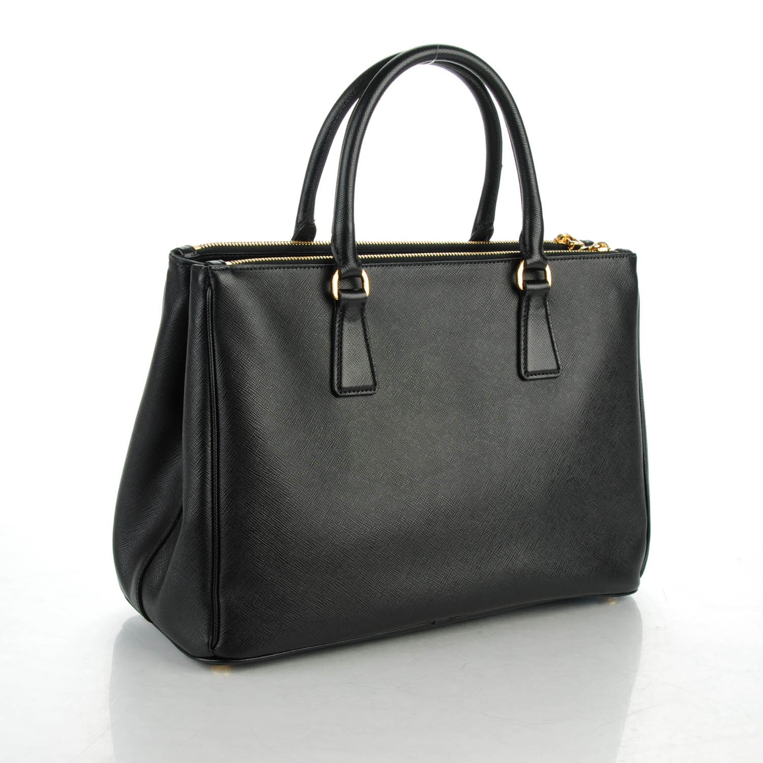 Prada Saffiano Medium Galleria Double Zip Tote Black 3 of 8