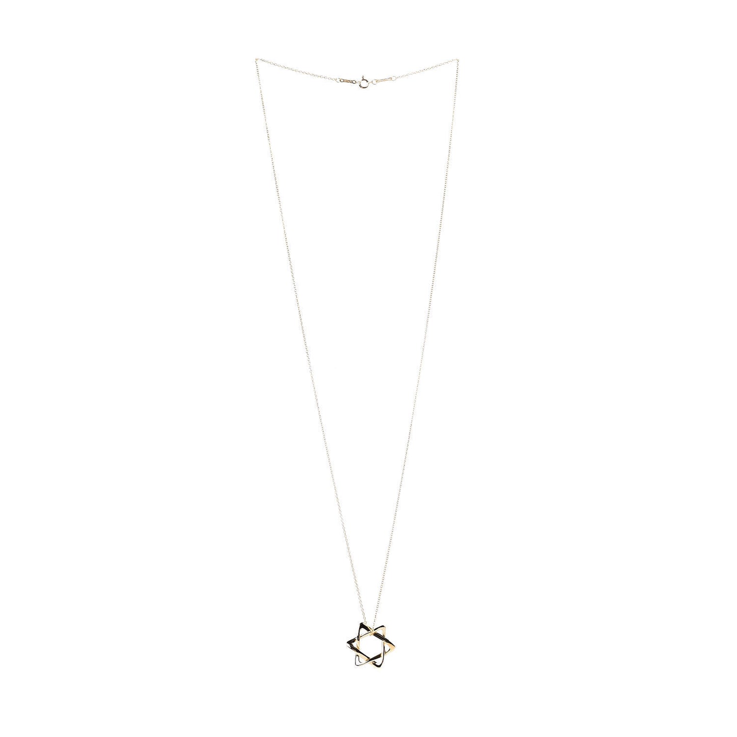 18K Yellow Gold 12mm Elsa Peretti Star of David Pendant Necklace