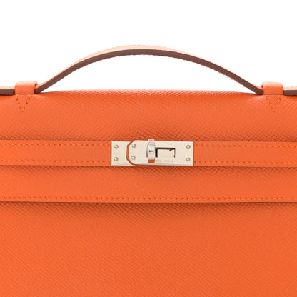 Hermes Epsom Kelly Pochette Clutch Orange 7 of 12
