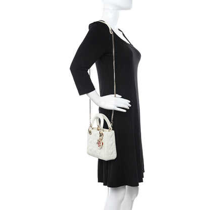 Christian Dior Lambskin Cannage Mini DiorAmour Lady Dior Latte 3 of 21