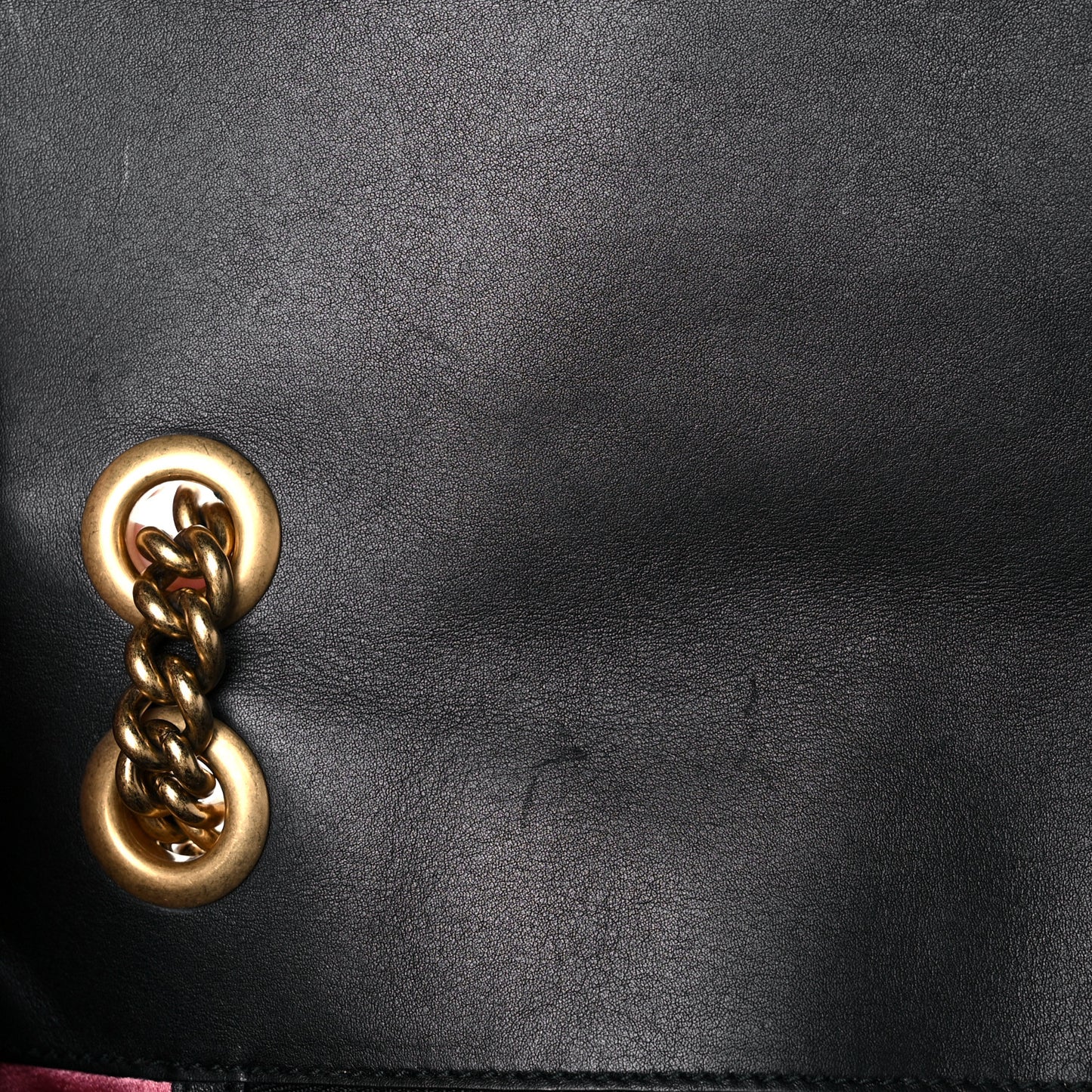 Velvet Matelasse Loved Embroidered Medium GG Marmont Shoulder Bag Black