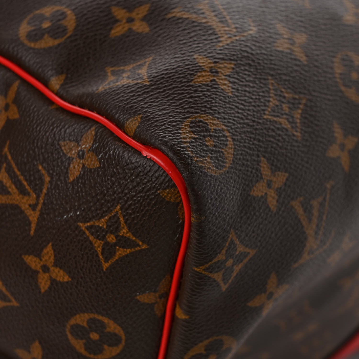 Louis Vuitton Calfskin Monogram Keepall Bandouliere 50 Coquelicot 9 of 10