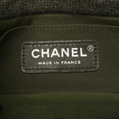 Chanel Cashmere Knit Extra Mini Single Flap Khaki Multicolor 6 of 10
