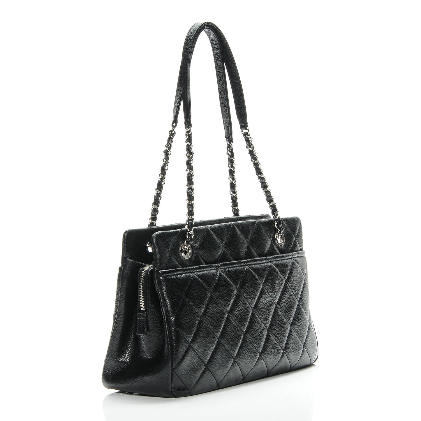 Caviar Quilted Timeless CC Tote Black