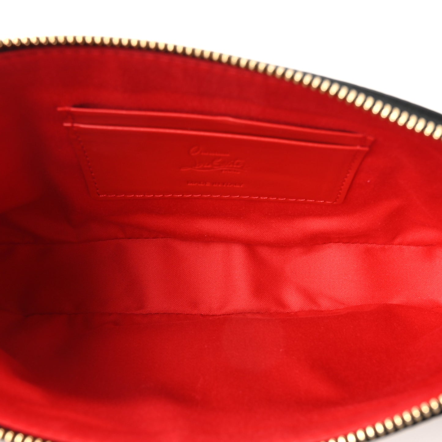 Calfskin Loubila Chain Clutch Black