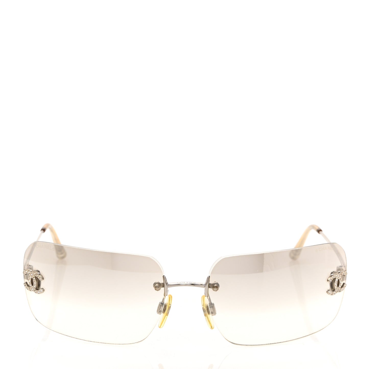 Metal CC Logo Sunglasses 4017 d Silver