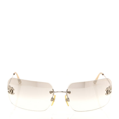 Chanel Metal CC Logo Sunglasses 4017 d Silver 2 of 7