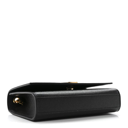 Saint Laurent Grain De Poudre Small Monogram Kate Satchel Black 4 of 12