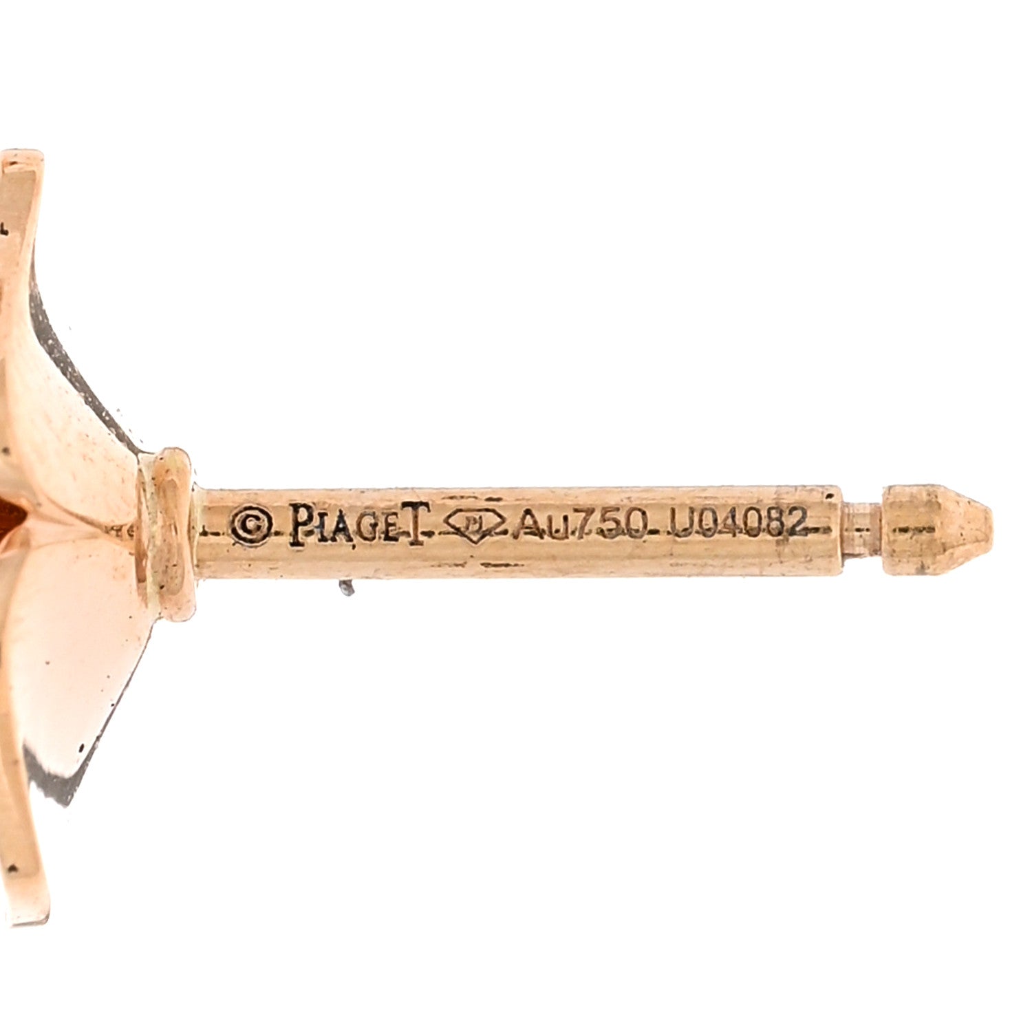 Piaget 18K Rose Gold Diamond Rose Earrings 4 of 5