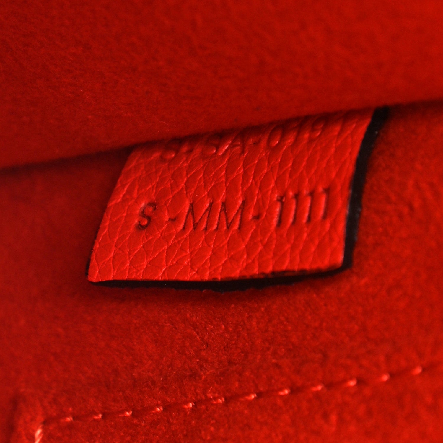 Celine Drummed Calfskin Nano Luggage Vermillion 7 of 11