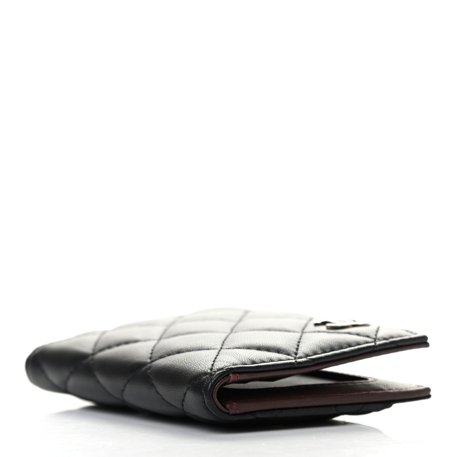 Chanel Lambskin Quilted Card Holder Wallet Black 4 of 7