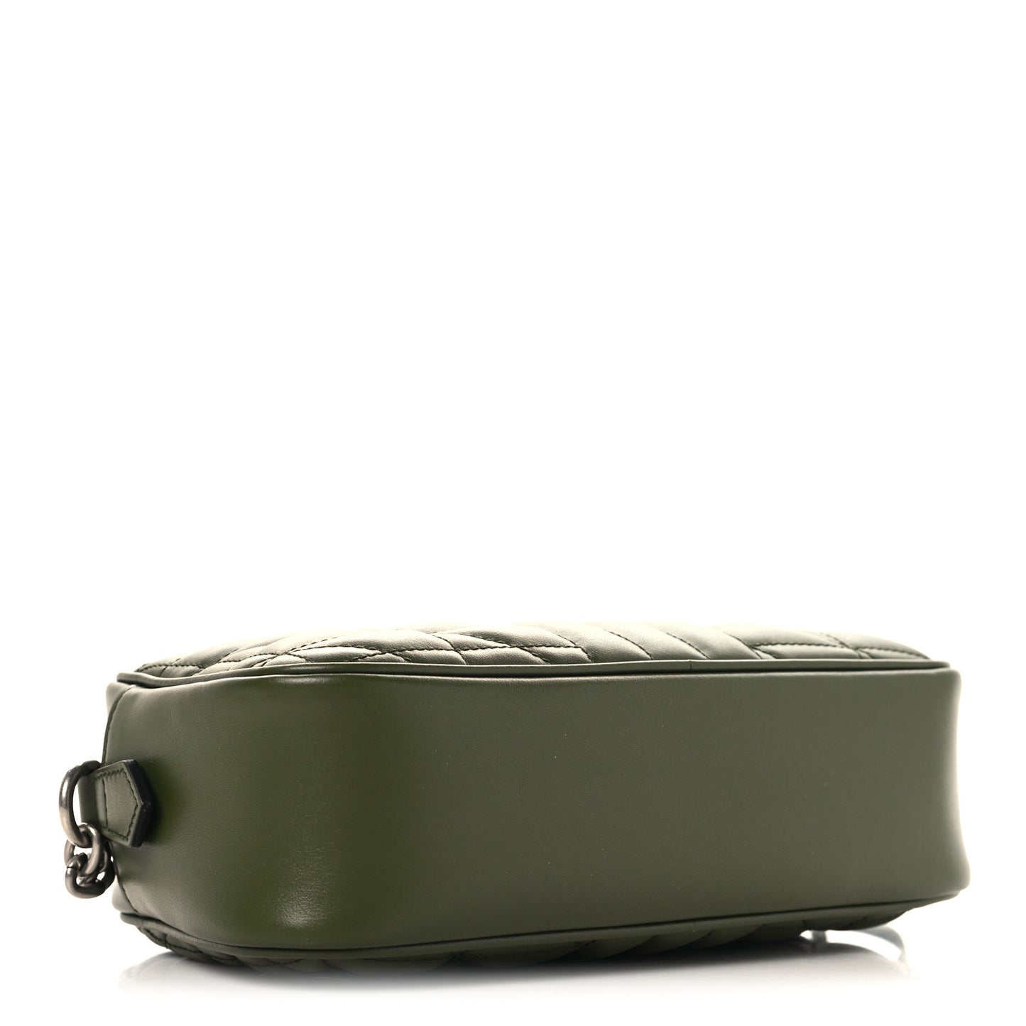 Calfskin Matelasse Aria Small GG Marmont Chain Shoulder Bag Military Wood
