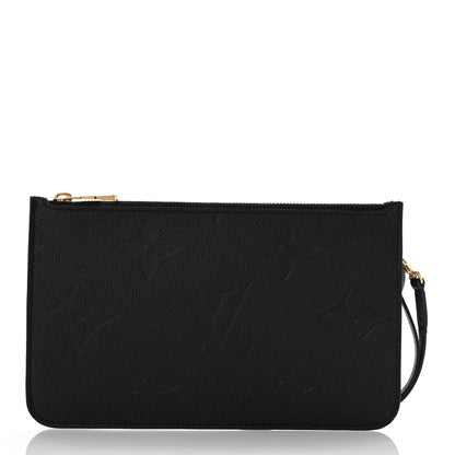 Louis Vuitton Empreinte Monogram Giant Neverfull MM Pochette Black 1 of 8