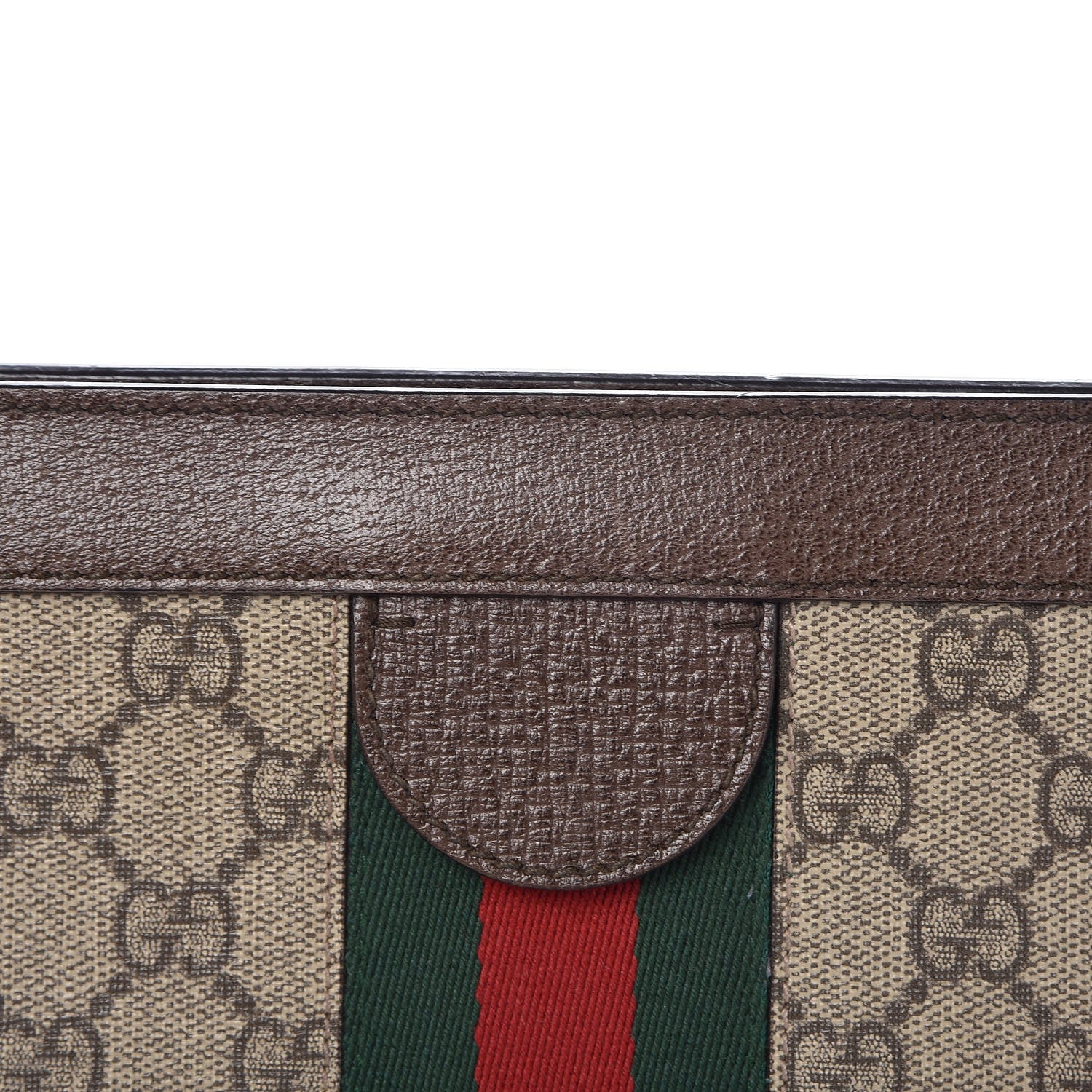 Gucci GG Supreme Monogram Web Medium Ophidia Chain Shoulder Bag Brown 9 of 9