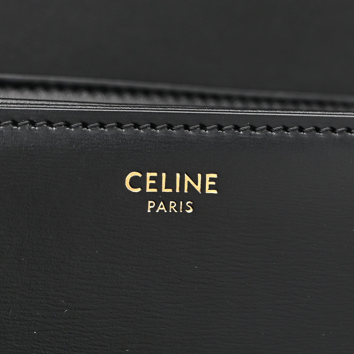 Celine Shiny Calfskin Medium Triomphe Black 6 of 11