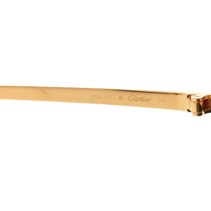 Cartier Panthere De Cartier Square Sunglasses CT0030S Gold Black 5 of 9