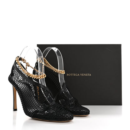 Bottega Veneta Mesh Nappa Chunky Chain Sandals 39.5 Black 11 of 11