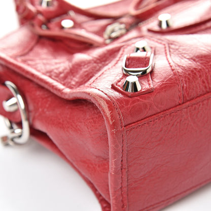 Balenciaga Agneau Classic Silver Hardware Mini City Rouge Sapphire 9 of 17