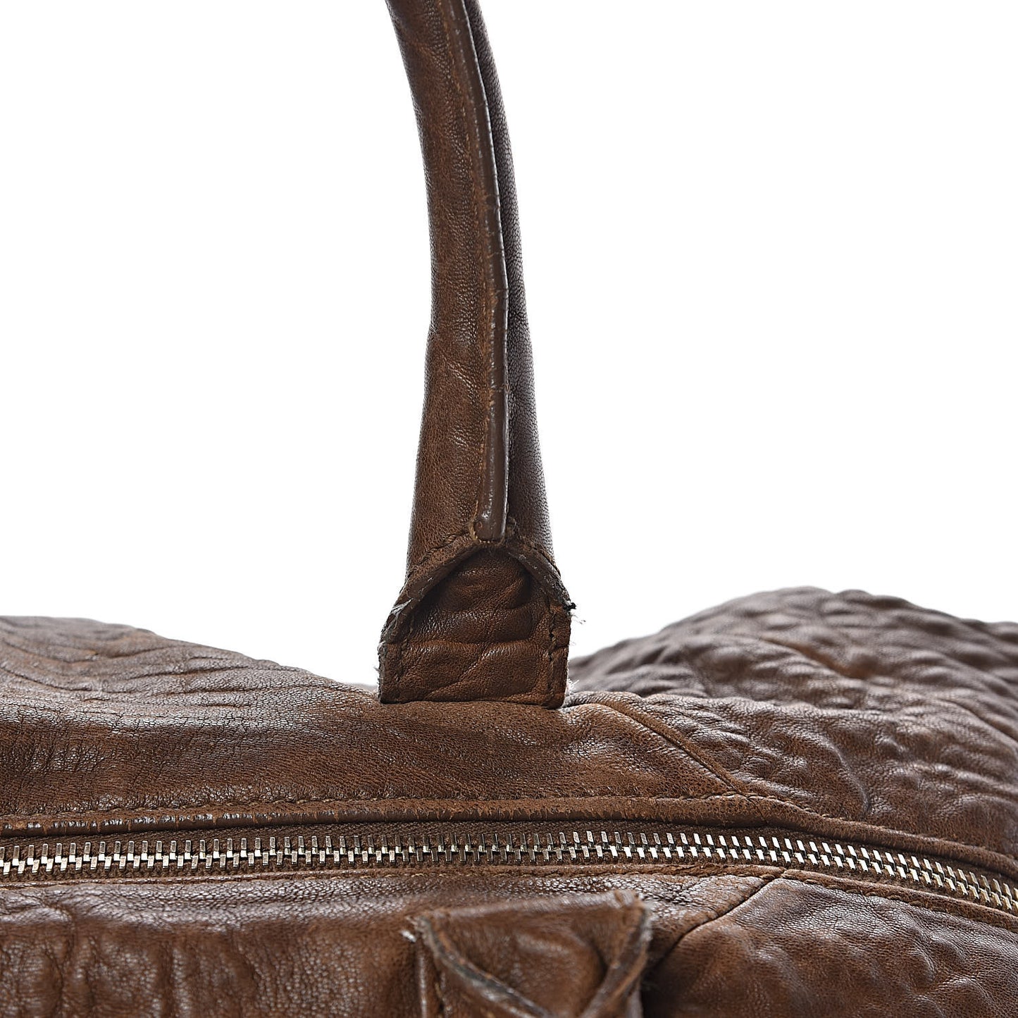 Pebbled Lambskin Medium Easy Sac Brown