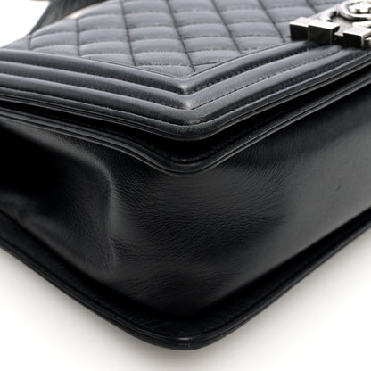Chanel Calfskin Quilted Medium Boy Flap Black 9 of 10